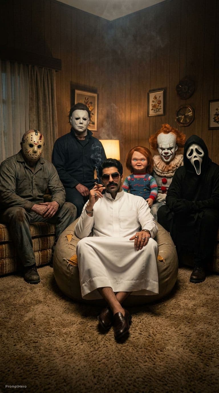 AI generated: {
 "title": "01_circle_on_couch_horror_icons",
 "type": "image",
 "identity_reference": {
 "use_...