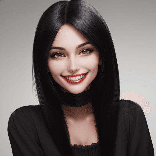 AI generated: A pretty women smiling with black teeth