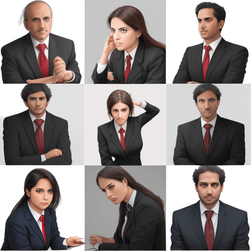 AI generated: Create 10 different images of a lawyer
