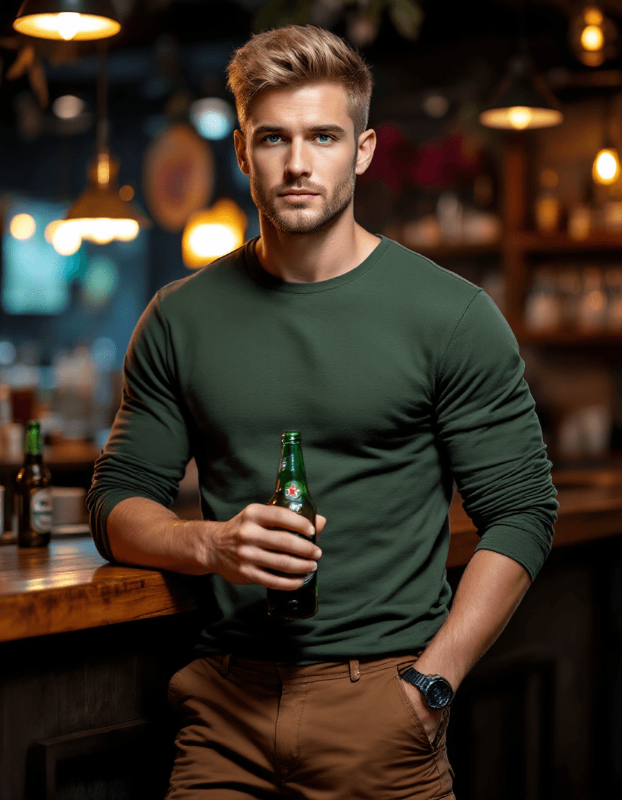 AI generated: Hyper-realistic photograph of a handsome blond Russian man, short burst-taper hairstyle, clean face....