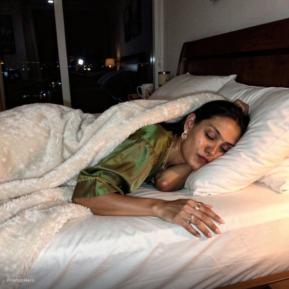 AI generated: First-person perspective.
The woman in the photo is sleeping in her bed on her belly.
im taking a Cr...
