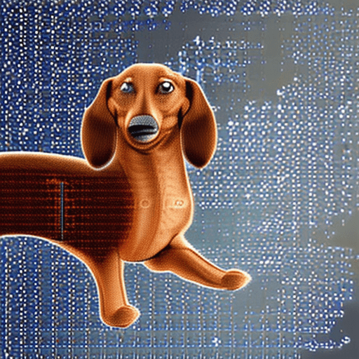 AI generated: cute brown Dachshund smiling and waving, realistic style