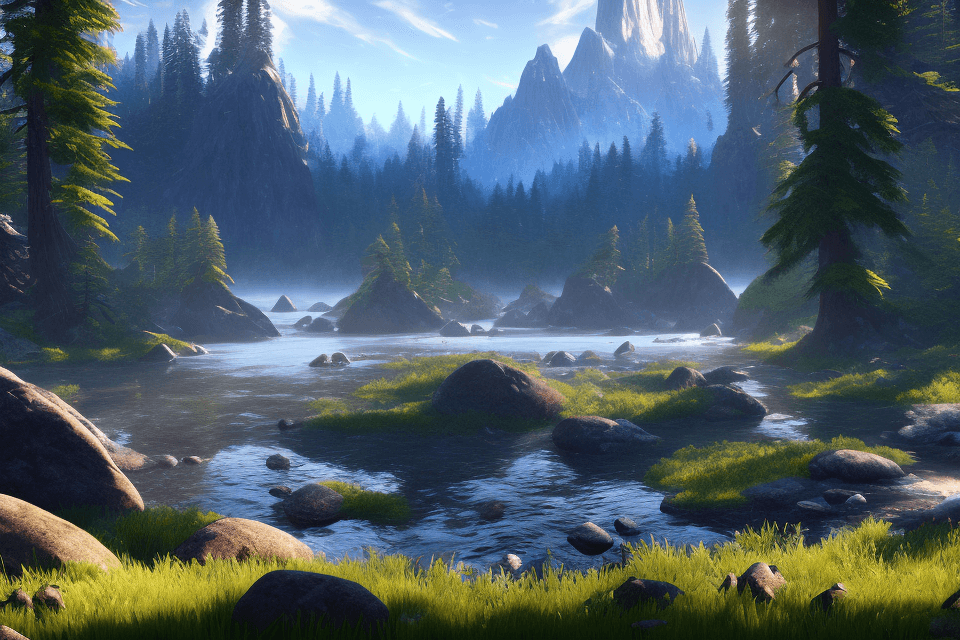 AI generated: pacific northwest wilderness, 4k highly detailed digital art, 4 k hd wallpaper very detailed, unreal...