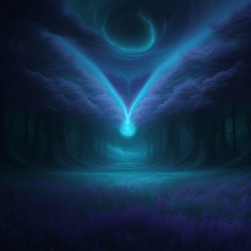 AI generated: Astral wallpaper composition with nature