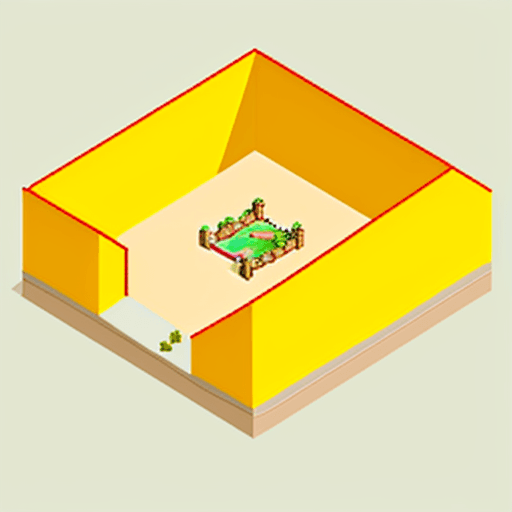 AI generated: isometric village floor plan