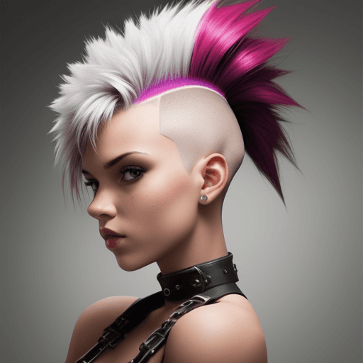 AI generated:  girl with mohawk