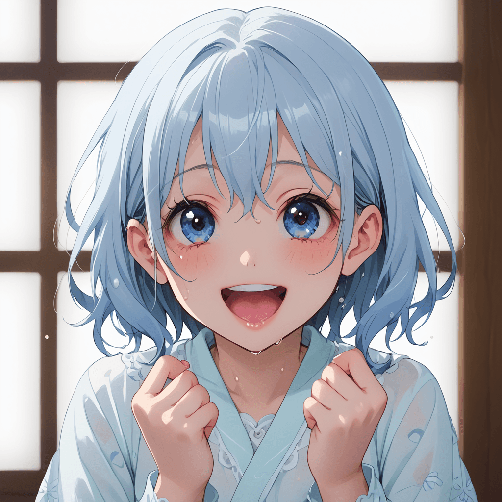 AI generated: anime screencap, eye_focus, 23 years old anime 1 girl run, open hands, happy smiling, wet eyes, love...