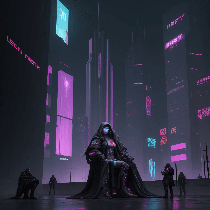 AI generated: cyberpunk theocracy