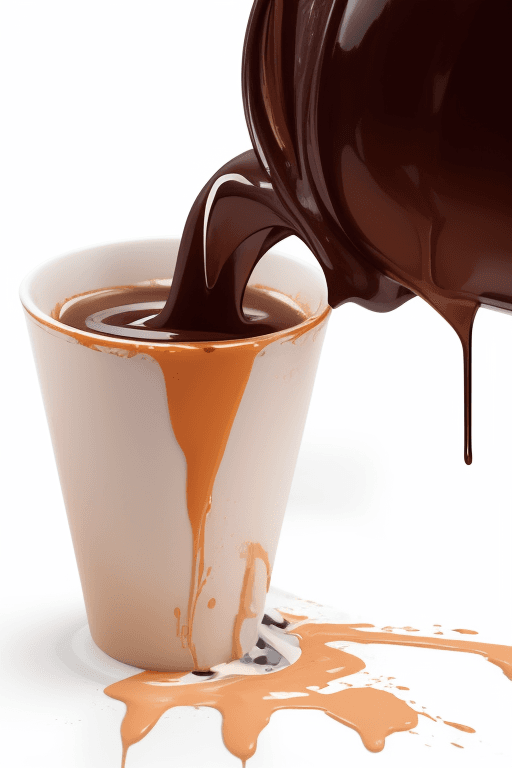 AI generated: Impactful composition, dripping (neon:0.4) (coffee:0.4) (heat splash:0.4) paint across the shape of ...