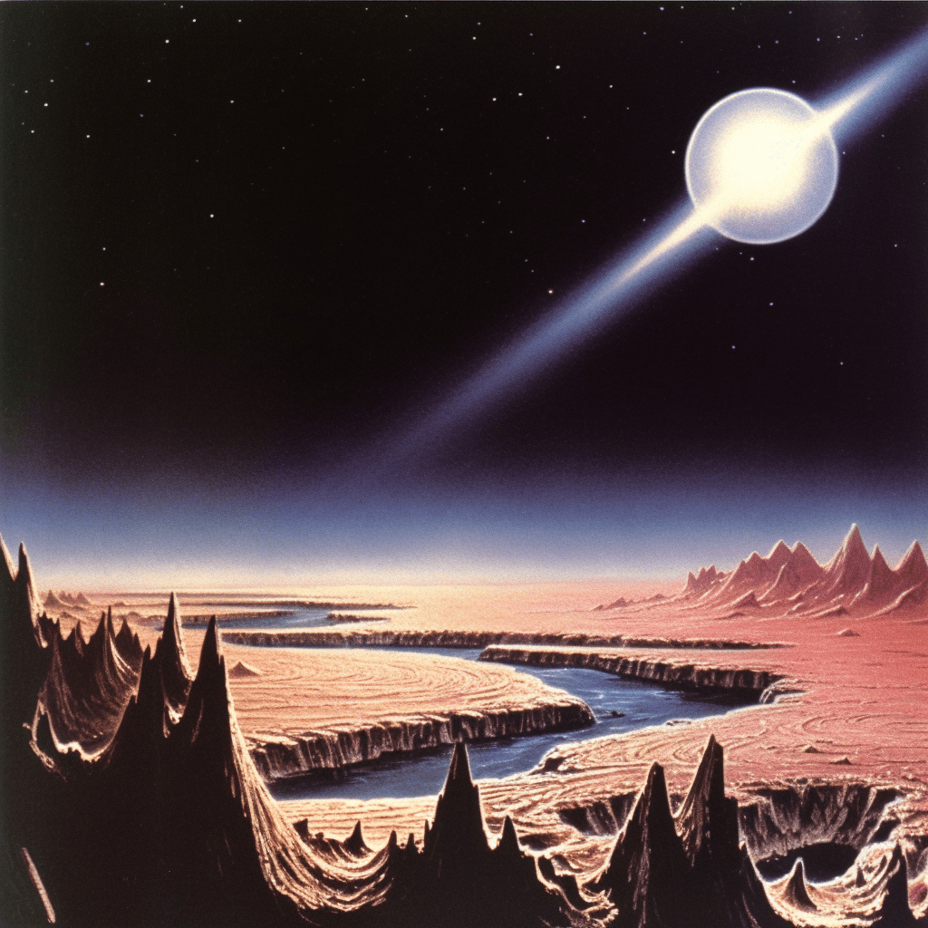 AI generated: retro science fiction, magazine cover