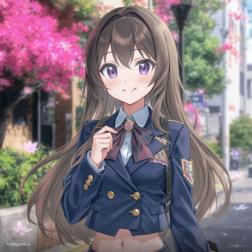 AI generated: 18 year young niji anime asian girl, very sultry look, so hot girl, beautiful charismatic girl, so h...