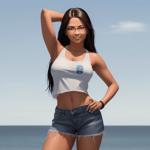 AI generated: american-indian girl. 18 years old, very sultry look, so hot girl, beautiful charismatic girl, weari...