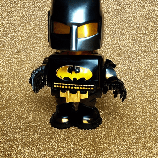 AI generated: A BATMAN ROBOCOP IN GOLD with a red spider-man helmet 
