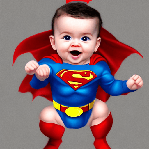 AI generated: cute DC hero baby superman --v 5.2