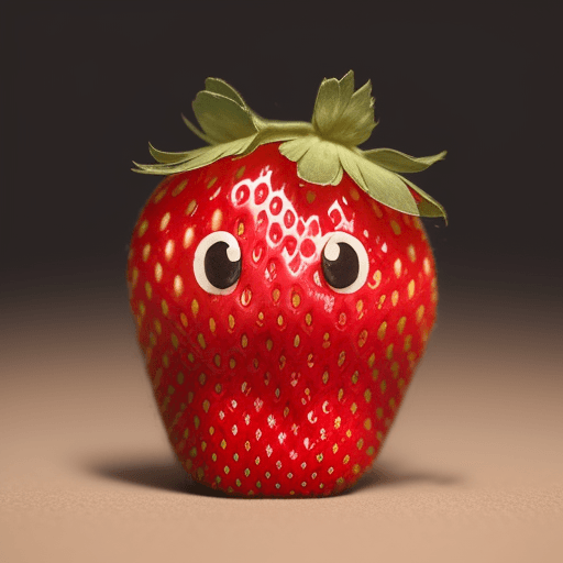 AI generated: photography, strawberry, character, game, cute --v 6. 0