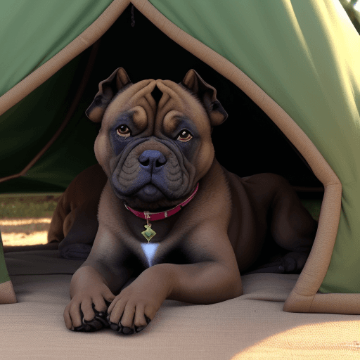 AI generated: Um buldogue francês macho, de cor preta, deitado em sua caminha pet quadrada em tons de verde e marr...