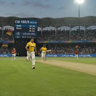 AI generated video: Create a video for real cricket match csk vs rcb
