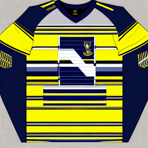 AI generated: Design Concept:
Primary Colors: Yellow and Navy Blue
Design Style: Striped
Details:
Front:

Vertical...