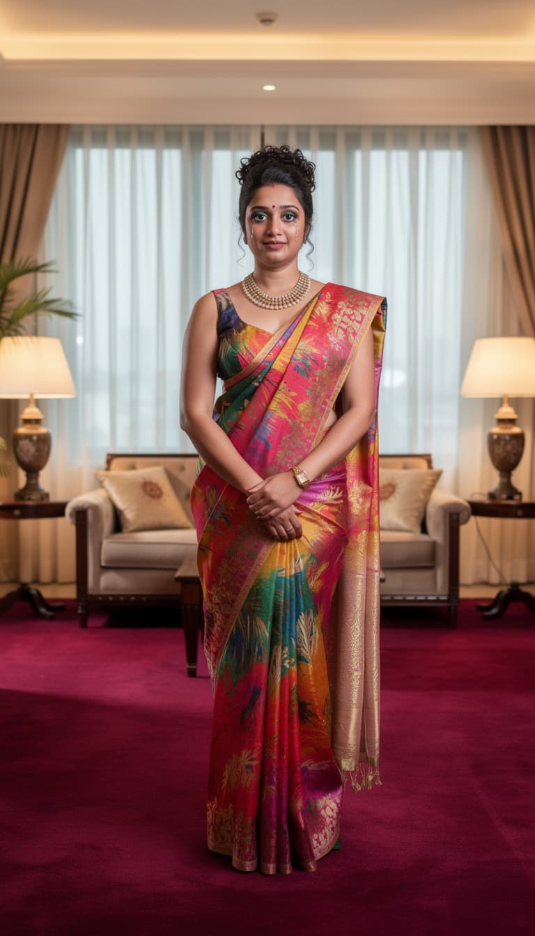 AI generated: full body view  of most beautiful european girl as most beautiful indian realstic girl, most beautif...