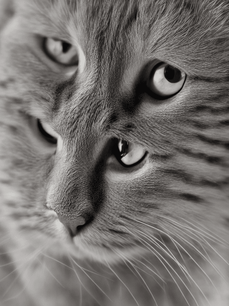 AI generated: A 35mm photography of a highly detailed cat, full size, day time, macro, focus, photorealistic, cine...