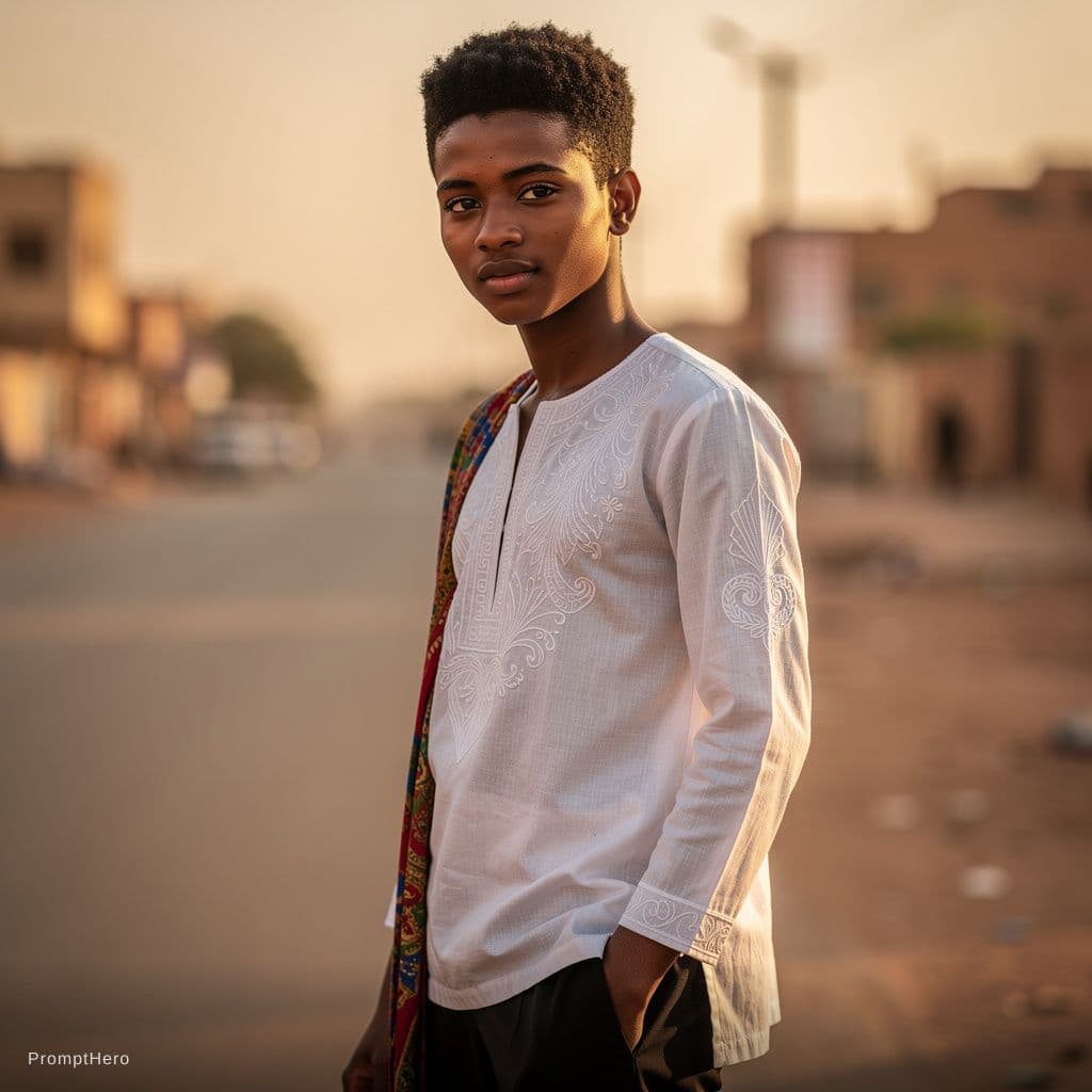 Hero prompt: اصنع لي شخصيه سودانيه في مقتبل العمر
