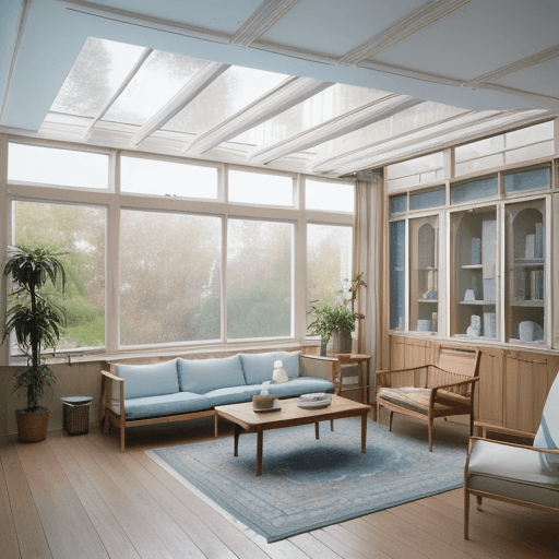 AI generated: High resolution photography interior design, dreamy sunken living room conversation pit, wooden floo...