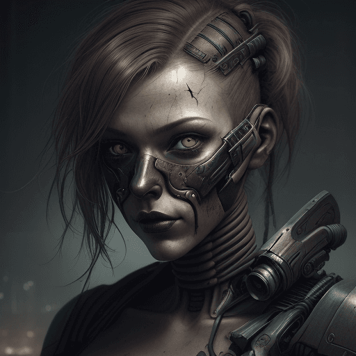 AI generated: Close up of a person wearing a mask, stefan gesell, eve ventreau, apocalypse style, by esao, beautif...