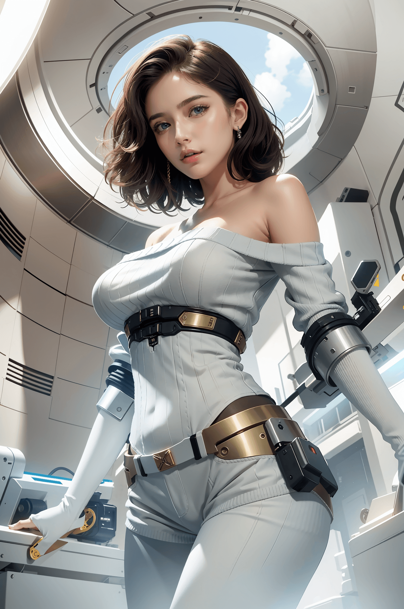 AI generated: (nude), big boobs,(masterpiece), best quality, extremely detailed, (watercolor), bloom, delicate and...