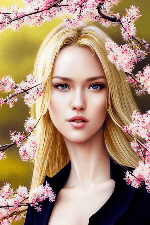 AI generated: photo of a gorgeous blonde female in the style of stefan kostic, realistic, half body shot, sharp fo...