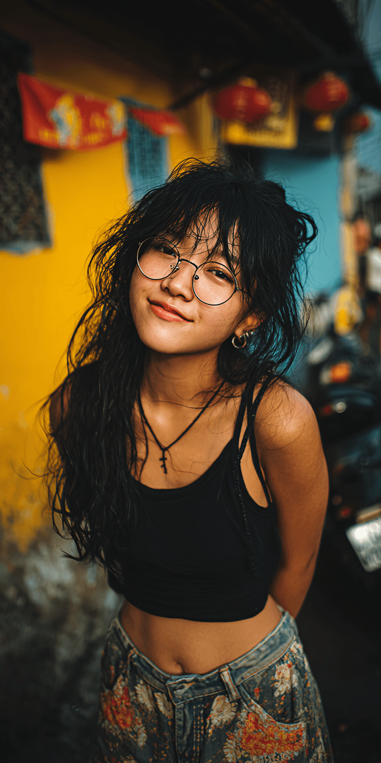AI generated: woman, slight smile, shot on a Canon A7 III --no freckles --chaos 75 --ar 1:2 --raw --profile x3fq9u...