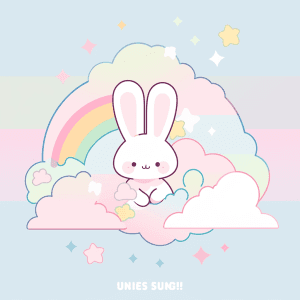 AI generated: UI logo design, playful character surrounded by playful patterns with cartoon backdrop, adorable pin...