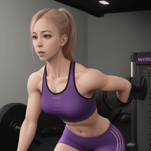 AI generated: Violet summers at the gym