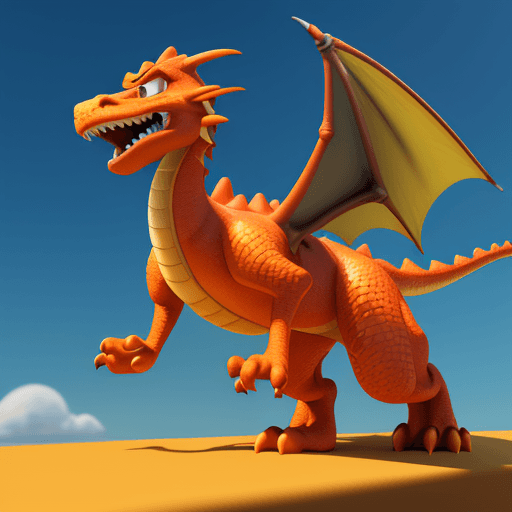 AI generated: cartoon 3D sunny bright Pixar-style image : dragon : cinematic --ar 68:128 --stylize 750 --v 5.2