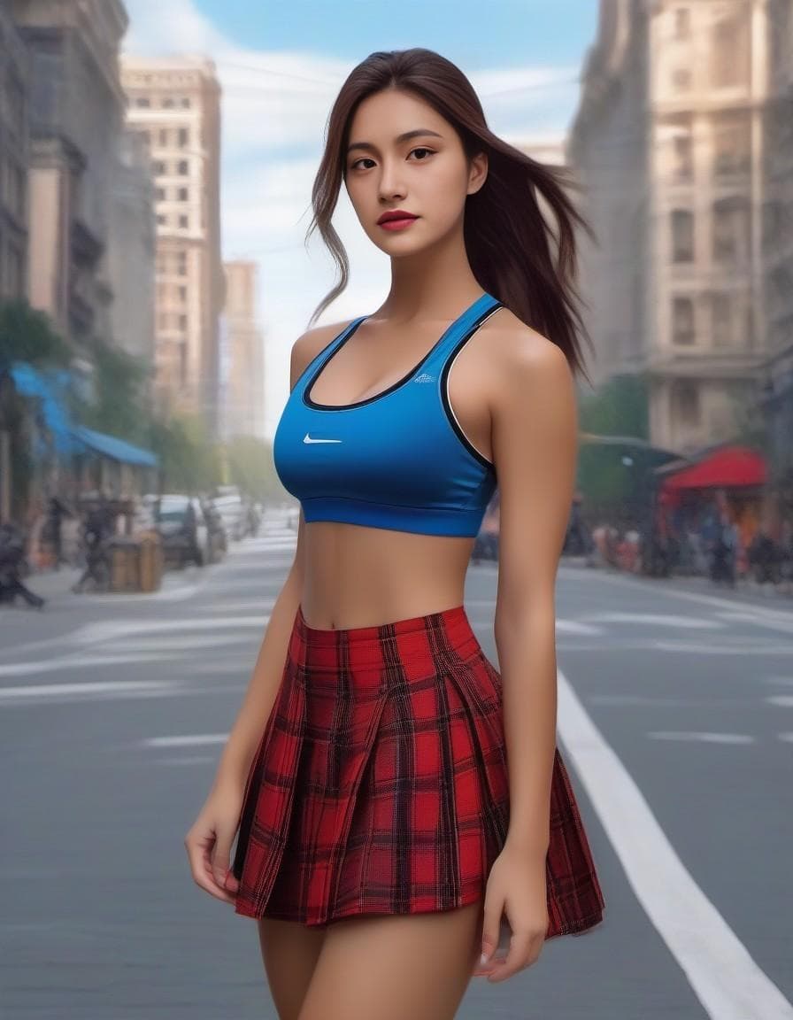 AI generated: (extremely detailed CG unity 8k wallpaper) full body portrait of the most beautiful fitness girl in ...