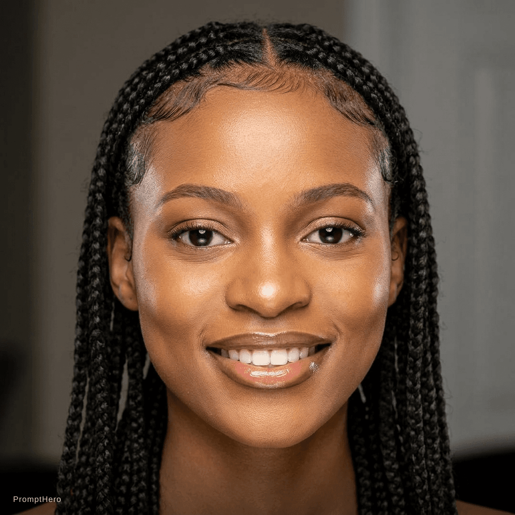 AI generated: remove all black spots and a cute lip combo with also a smaller nose and lose the face fat with a we...