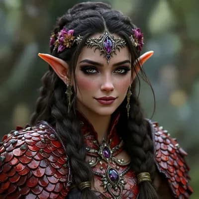 AI generated video: female gnome druid morphing into a earth elemental