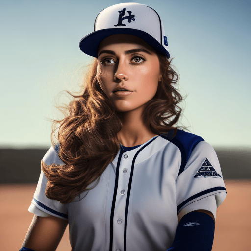 AI generated: Fotografía de mujer atlética con gorra y parche tejido usando ropa deportiva con parche bordado de e...