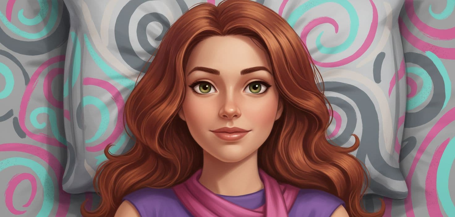 AI generated: Using the joined picture creat like Daphne from scooby doo, red head, beautiful, sharp focus, digita...