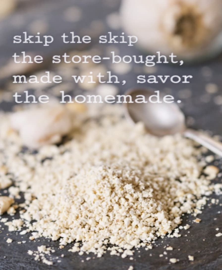 AI generated: {"Skip the store-bought, savor the homemade. 🌿 Our garlic powder is made with the freshest garlic, ...