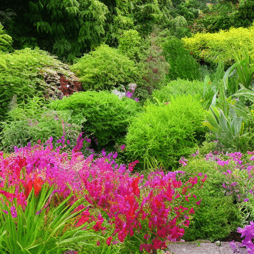 AI generated: several plants in a garden