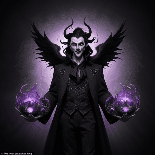 AI generated: Enter the shadowy realm of darkness and mischief as you envision a captivating scene featuring the m...