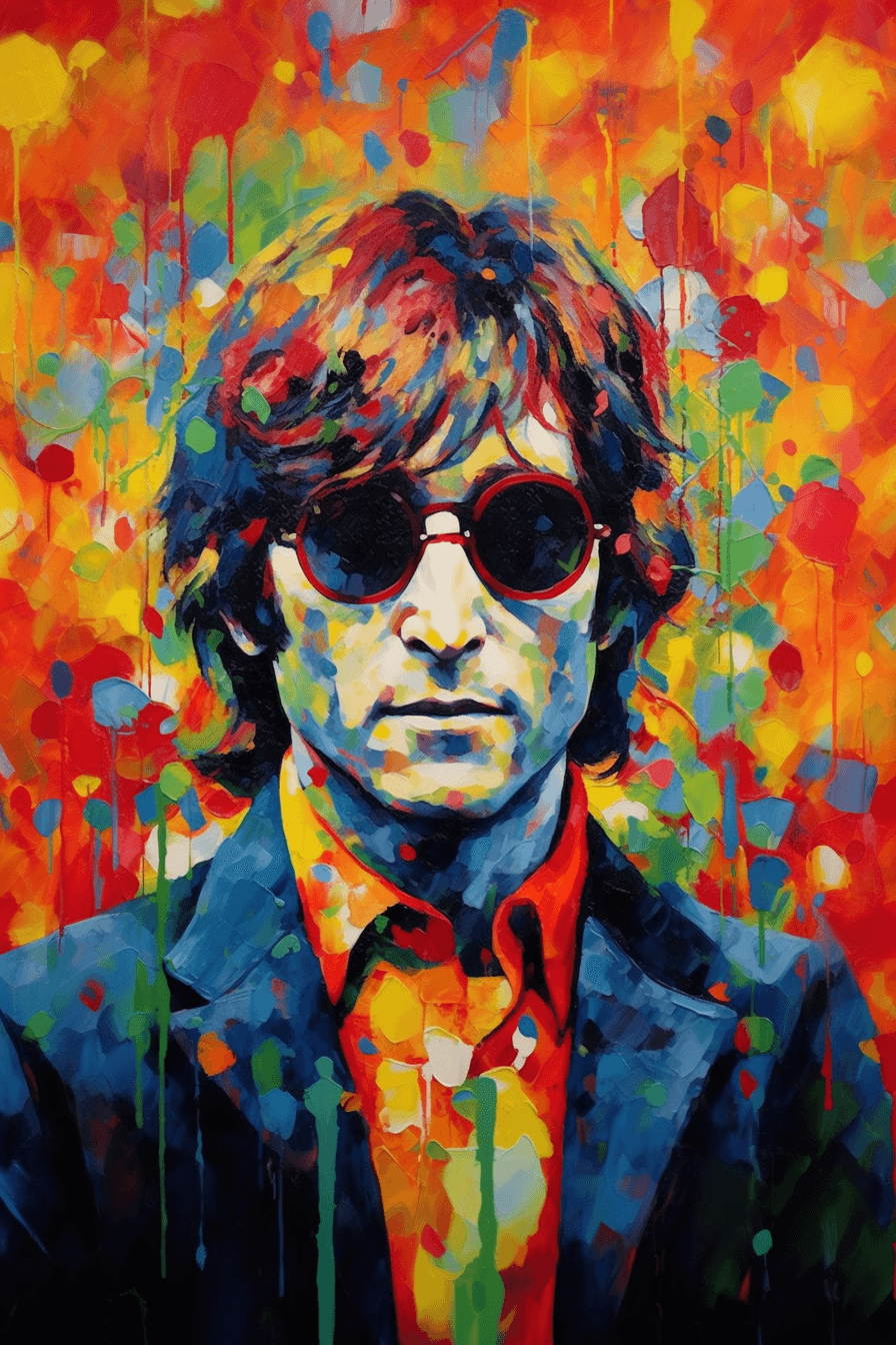 AI generated: an abstract painting of John Lennon, in the style of Pablo Picasso, dada, intricate --ar 4:6 --s 960...