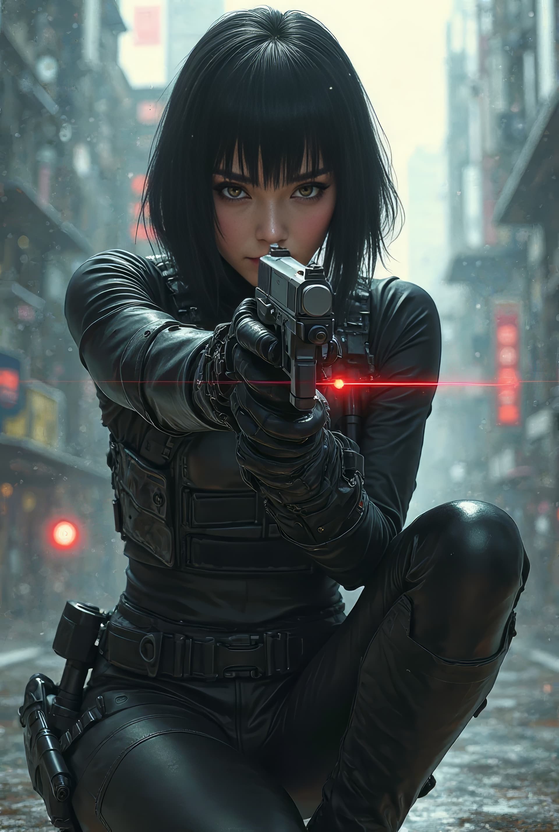AI generated: Ghost in the Shell-style