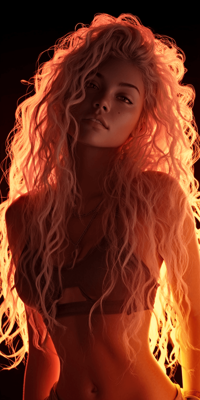 AI generated: a painting of a blonde woman --chaos 75 --ar 1:2 --sref 658248919 --stylize 750