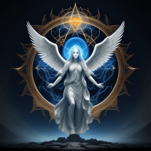 AI generated: Symbolic image inspired by the Book of Revelation, depict a scene that captures the essence of the p...