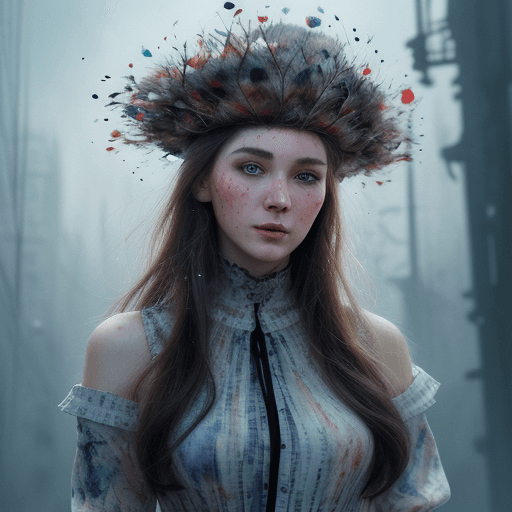 AI generated: "fantastic face, caucasian, beautiful look, dtailed dress, detailed hair, nice hat, ultra focus, fac...