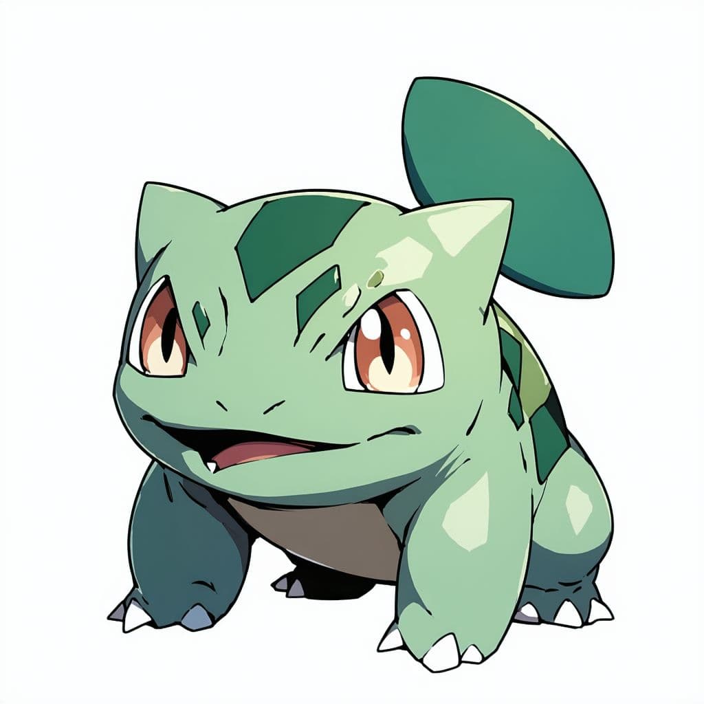 AI generated: generete bulbasaur pokemon with open and close mouth
