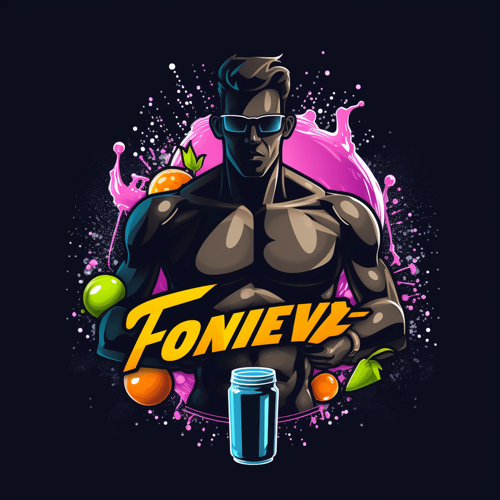 AI generated: fitness powerdrink logo 2d v4