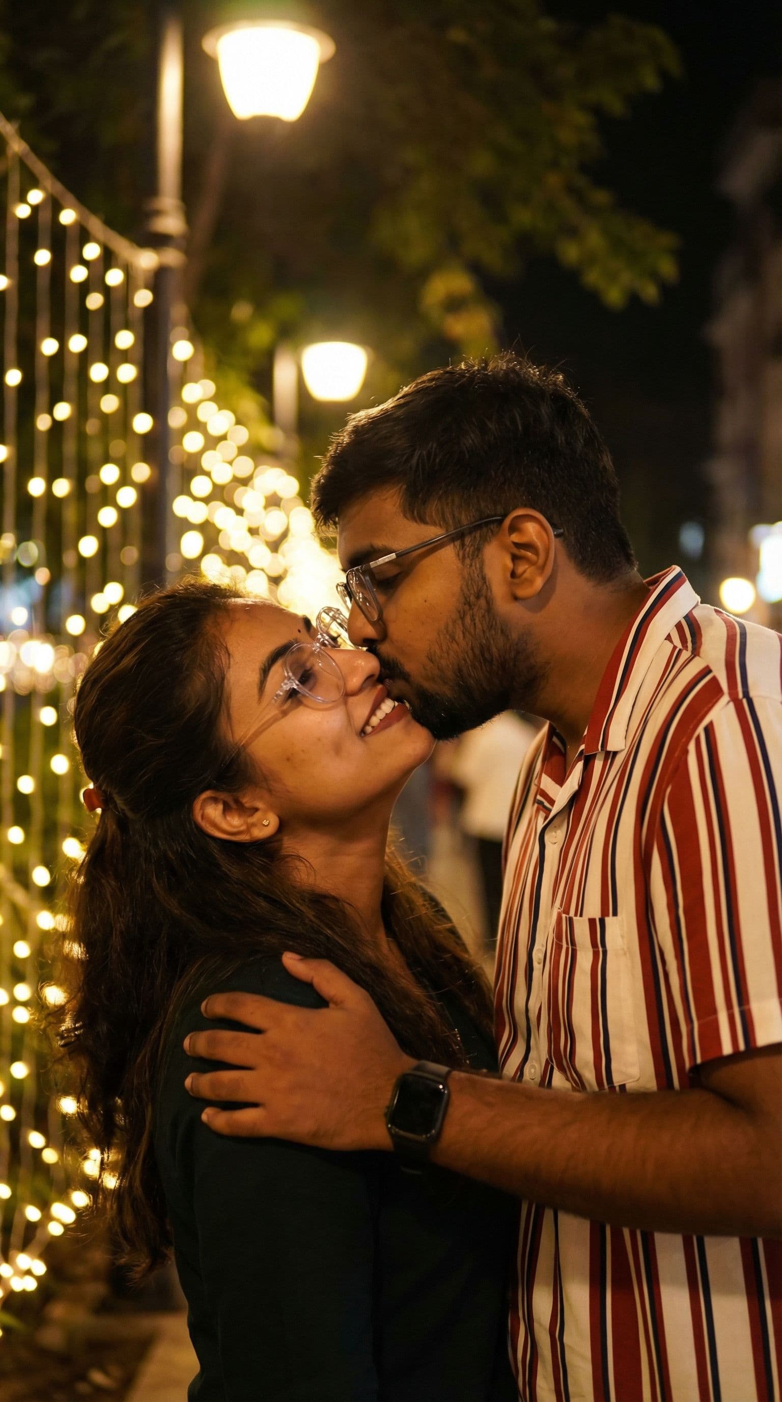 AI generated: Kissing hot of romantic couple 