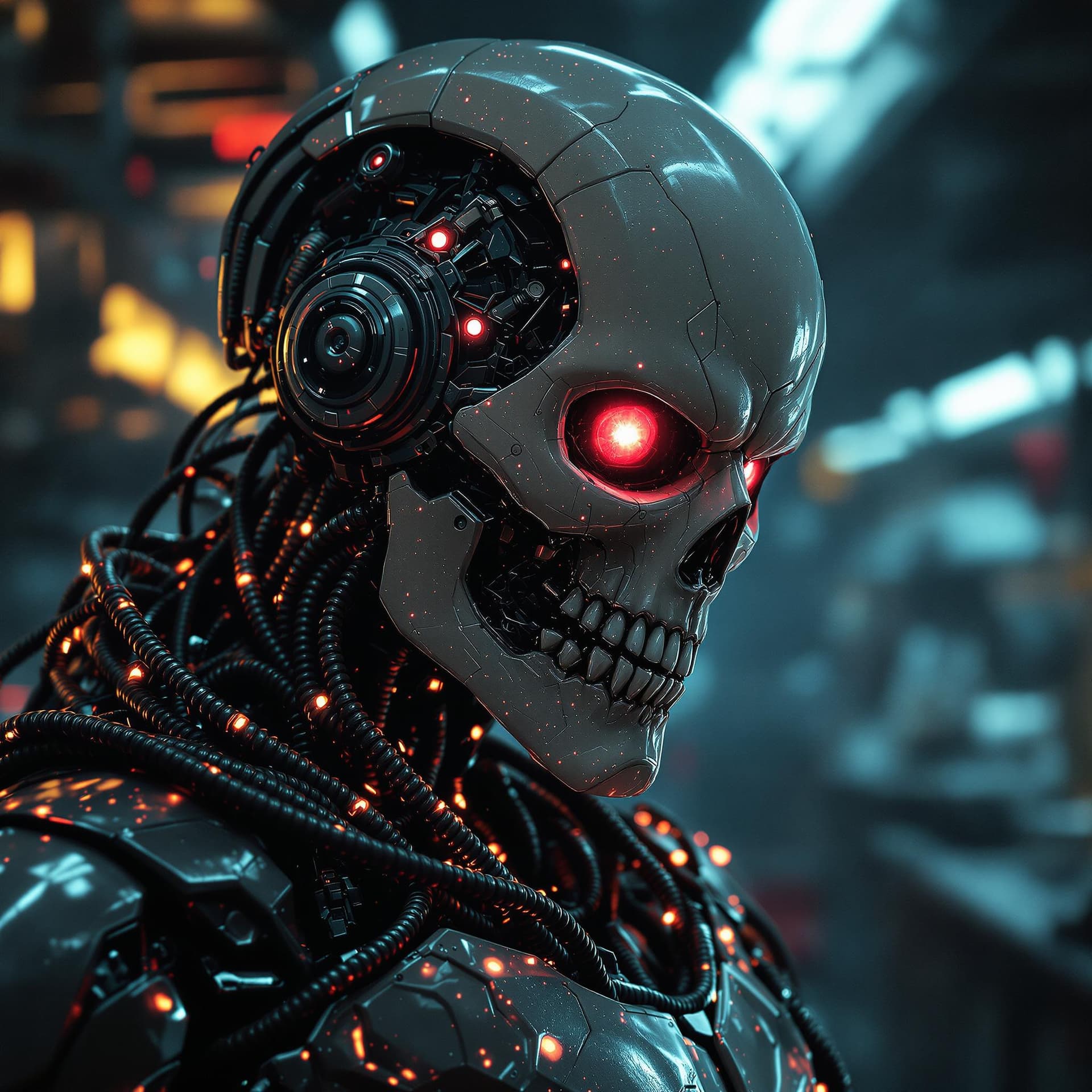 AI generated: Cyberpunk, sci-fi, dark-fantasy, kodak portrait 400, 8k, soft light, volumetric lighting, highly det...